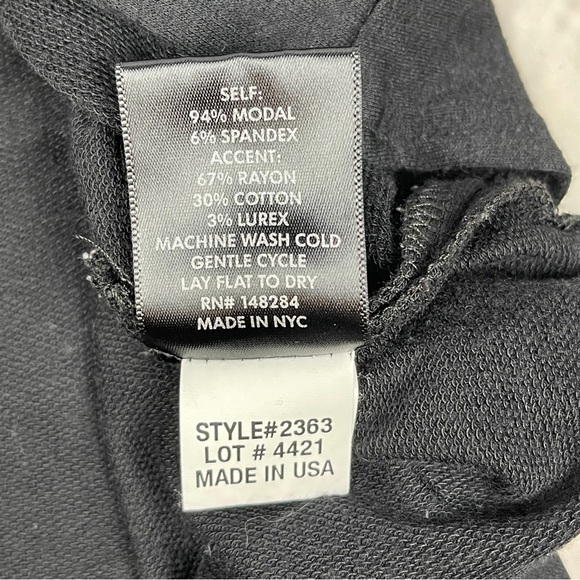 TEREZ black & metallic grey long sleeve mock neck lightweight sweater, size S - Picture 11 of 11